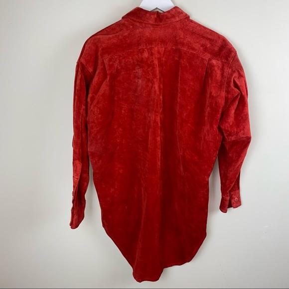 Vintage Suede Leather Shirt Jacket - Picture 5 of 8